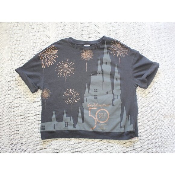 Wald Disney World 50 Anniversary Grey Top Size XL US Short sleeve Oct 2021 cotto - Picture 1 of 10